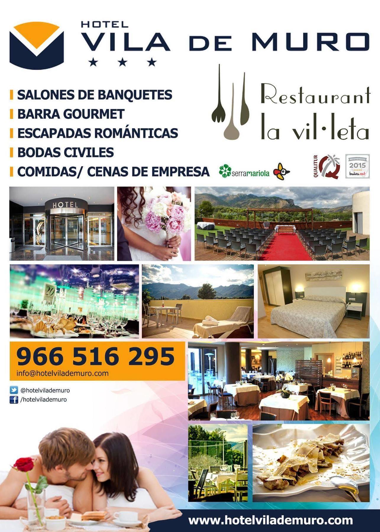 Hotel Vila De Muro Muro de Alcoy Exterior foto